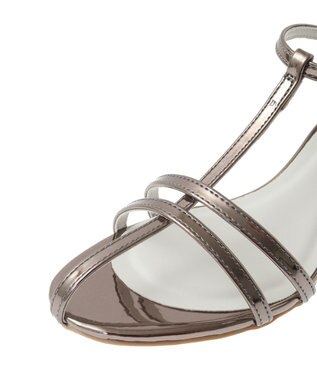 AMERICAN HOLIC ナロークロスストラップサンダル Charcoal Gray