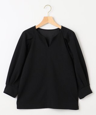 組曲 タックスリーブカルゼ カットソー ブラック系