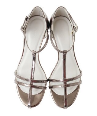 AMERICAN HOLIC ナロークロスストラップサンダル Charcoal Gray