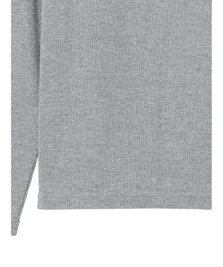 Green Parks ラメリブタートルカットソー Gray