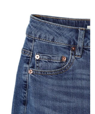 earth music&ecology セルフカットフレアデニムパンツ Medium Indigo