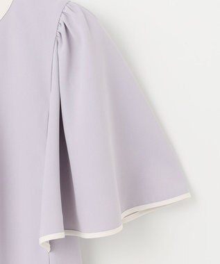 ANY SIS L 【洗える】2WAYバイカラーフレア ブラウス ラベンダー