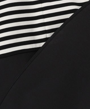 UNFILO BEAUTY FORM-T コンビティアード Ｔシャツ ボーダーブラック