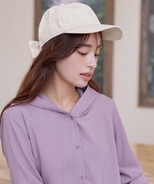Tiaclasse バックリボンキャップ アイボリー
