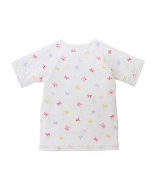 MIKI HOUSE HOT BISCUITS 【50-60cm】 フライス総柄短肌着 ピンク