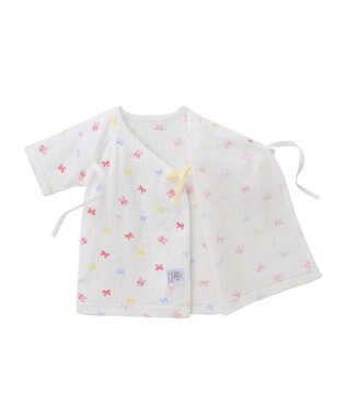 MIKI HOUSE HOT BISCUITS 【50-60cm】 フライス総柄短肌着 ピンク