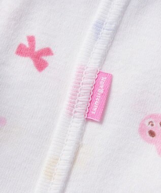 MIKI HOUSE HOT BISCUITS 【50-60cm】 フライス総柄短肌着 ピンク