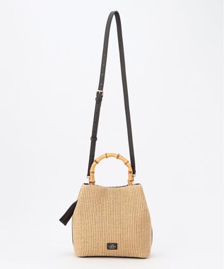 J.PRESS LADIES 【WEB限定カラーあり・2way】カゴバッグ キャメル×ダークブラウン系