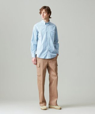 J.PRESS MEN コットンピケストレッチ カーゴパンツ ベージュ系