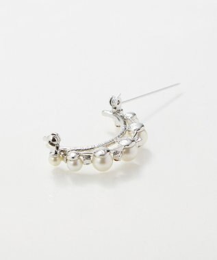 Phoebe <オンワード限定セット>ワントップパールネックレス×フォーマルパールビジューハーフブローチ シルバー