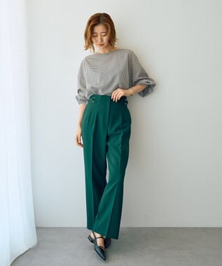 YECCA VECCA 2wayボリューム袖ブラウス Hounds Tooth