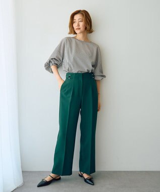 YECCA VECCA 2wayボリューム袖ブラウス Hounds Tooth