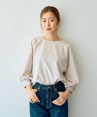 YECCA VECCA 2wayボリューム袖ブラウス Light Beige
