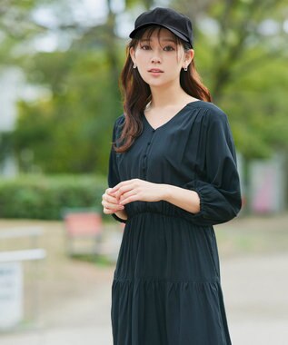 Tiaclasse バックリボンキャップ ブラック