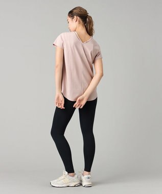 Chacott Handsome Cotton バッグディティールTシャツ グレイッシュローズ