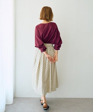 YECCA VECCA 2wayボリューム袖ブラウス Bordeaux