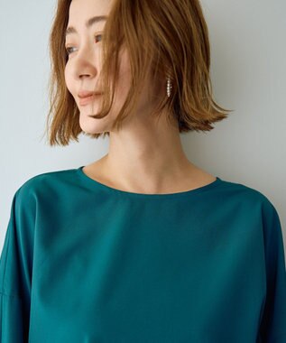 YECCA VECCA 2wayボリューム袖ブラウス Blue Green