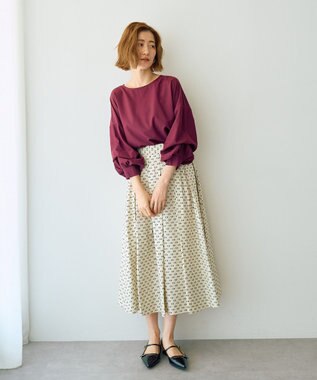 YECCA VECCA 2wayボリューム袖ブラウス Bordeaux