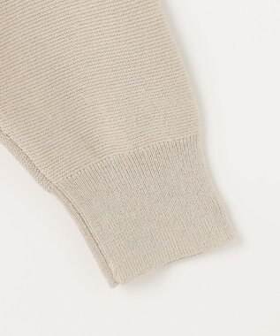 ANY 【洗濯機可】Ｖネックラメガーターニット サンドベージュ