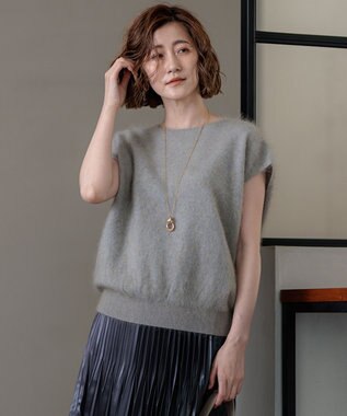 【Oggi10月号掲載/洗える】カシミヤミックスファー ニット