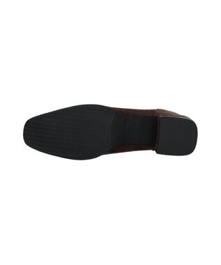 Bridget Birkin 【PARADIS COULEUR】スクエアトウバックジップストレッチブーツ ダークブラウンスウェード