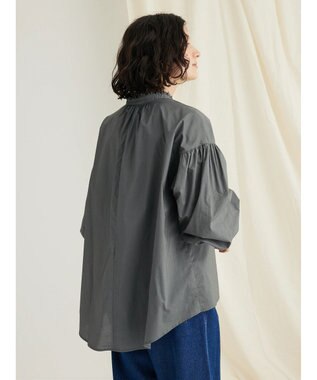 CRAFT STANDARD BOUTIQUE パールボタンピコフリルブラウス Khaki