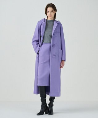 GRACE CONTINENTAL ウールペンシルスカート パープル