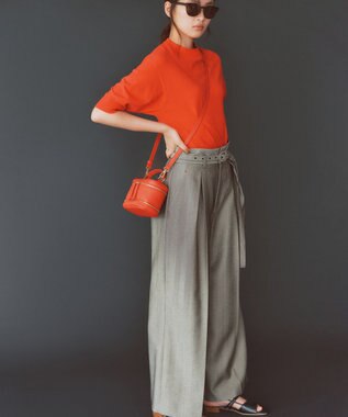 uncrave ヘリンボーンスーツ ワイドパンツ（uncrave WHITE） へリンボーンブラック