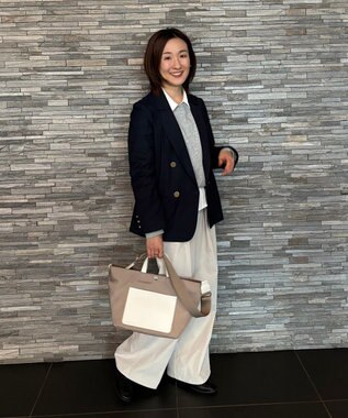 TOPKAPI 【Breath TOPKAPI sis】【WEB限定】ナイロン レザーポケット ミニ トートバッグ ショルダー付き 軽量 / CALM カーム ベージュ