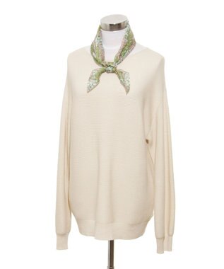 MOONBAT 【WEB限定】PAUL & JOE ACCESSOIRES シルクシフォンスカーフ 58×58cm オリーブグリーン(Hide and seek in the flowers)