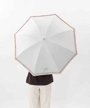 AURORA 【 BLAO（ブラオ）】ギャザーフリル晴雨兼用傘(長傘) オフホワイト