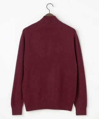 JOSEPH ABBOUD 【キングサイズ】カシミヤブレンド ハイネック ZIP プルオーバーニット ワイン系