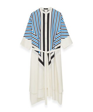 JOSEPH クレットプリント　シャツドレス Navy combo