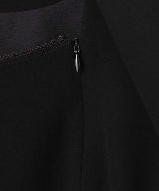 自由区 FORMAL 【洗える/着心地楽々】セオプラスエス ウォッシャブル ワンピース ブラック系