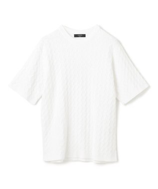 JOSEPH HOMME 【洗える】ドライコットンリンクス　半袖クルーネックニット ホワイト系