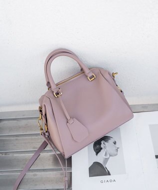 style code [Lyrss]牛革　ボストンバッグ ラベンダー