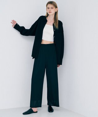 uncrave スウェットライクニット CPOシャツ ブラック