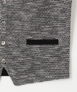 JOSEPH ABBOUD 【キングサイズ・清涼感/軽い/洗える】 スラブギマニットベスト ブラック系