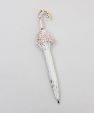 AURORA 【 BLAO（ブラオ）】ギャザーフリル晴雨兼用傘(長傘) シルバーグレー