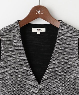 JOSEPH ABBOUD 【キングサイズ・清涼感/軽い/洗える】 スラブギマニットベスト ブラック系