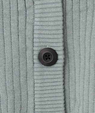 Feroux 【洗える】ペプラム カーディガン ライトグリーン系