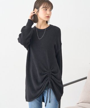 earth music&ecology パウダーシャギーシャーリングニットミニワンピース