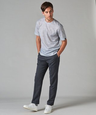 GOTAIRIKU ロングセラー【洗える/折り目加工/シワになりにくい/ウエストアジャスター】ウォッシャブル サマーウール100％パンツ_定番色(ノータック)23/24年モデル ミディアムグレー系