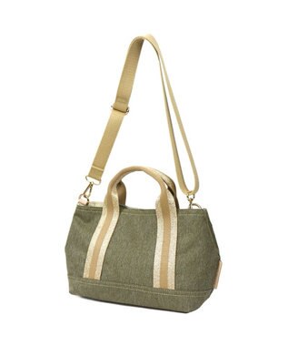 Regalo Felice 【撥水 / 色落ちしないデニム調生地 / 2way】ショルダー小 / REGALO KA(カーキ×ゴールドネイビー)