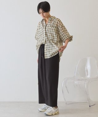 AMERICAN HOLIC シアーチェックシャツ Light Beige