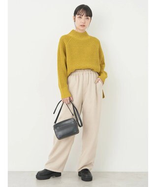 earth music&ecology マットベロアモールチュニック Mustard