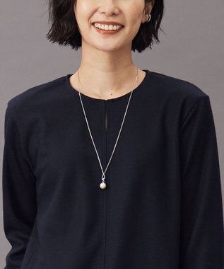J.PRESS LADIES デザインパールワントップ ネックレス シルバー系