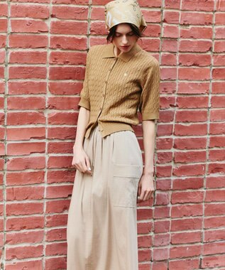 ANY 【POLO BCS別注】ケーブルニットポロ ベージュ