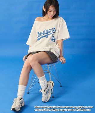 WEGO 別注MLBオフショルビッグT 柄1