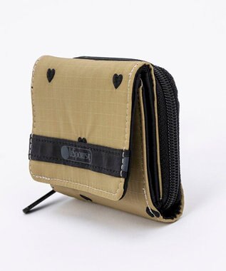 LeSportsac REESE WALLET/モカブラックハートエンブロイダリー モカブラックハートエンブロイダリー